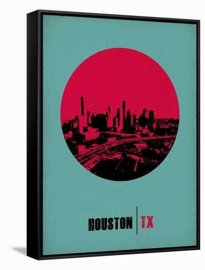 Houston Circle Poster 2-NaxArt-Framed Stretched Canvas