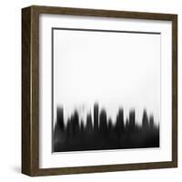 Houston City Skyline - Black-NaxArt-Framed Art Print