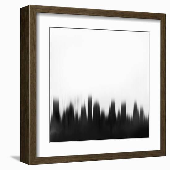 Houston City Skyline - Black-NaxArt-Framed Art Print