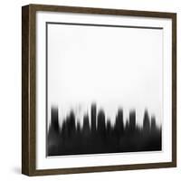 Houston City Skyline - Black-NaxArt-Framed Art Print