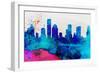 Houston City Skyline-NaxArt-Framed Art Print