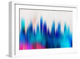 Houston Downtown Skyline-NaxArt-Framed Art Print