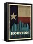 Houston Flag-Red Atlas Designs-Framed Stretched Canvas