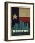 Houston Flag-Red Atlas Designs-Framed Giclee Print