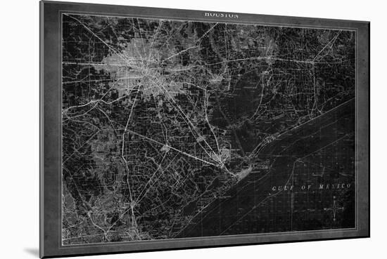 Houston Map A-GI ArtLab-Mounted Giclee Print