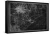 Houston Map A-GI ArtLab-Framed Stretched Canvas