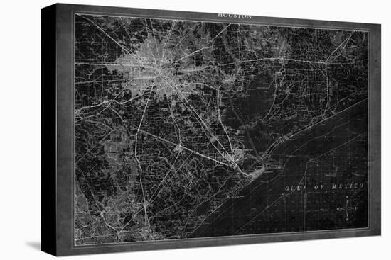 Houston Map A-GI ArtLab-Stretched Canvas