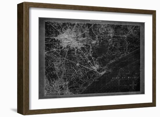 Houston Map A-GI ArtLab-Framed Giclee Print