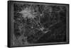 Houston Map A-GI ArtLab-Framed Stretched Canvas