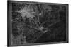 Houston Map A-GI ArtLab-Stretched Canvas