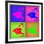 Houston Pop Art Map 1-NaxArt-Framed Art Print