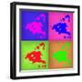 Houston Pop Art Map 1-NaxArt-Framed Art Print