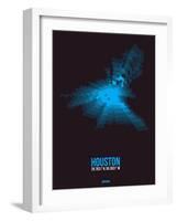 Houston Radiant Map 1-NaxArt-Framed Art Print