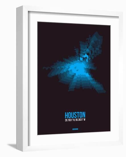 Houston Radiant Map 1-NaxArt-Framed Art Print