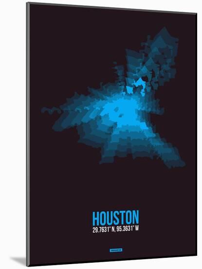Houston Radiant Map 1-NaxArt-Mounted Art Print