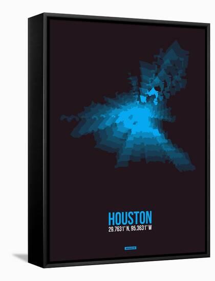 Houston Radiant Map 1-NaxArt-Framed Stretched Canvas