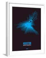Houston Radiant Map 1-NaxArt-Framed Art Print