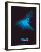 Houston Radiant Map 1-NaxArt-Framed Art Print