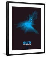 Houston Radiant Map 1-NaxArt-Framed Art Print