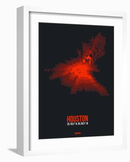 Houston Radiant Map 2-NaxArt-Framed Art Print