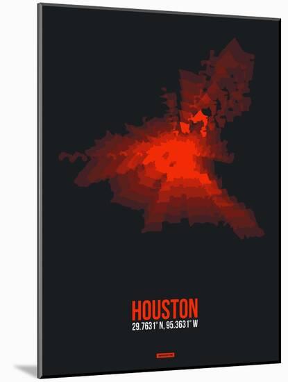 Houston Radiant Map 2-NaxArt-Mounted Art Print