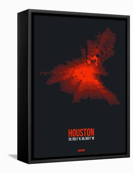 Houston Radiant Map 2-NaxArt-Framed Stretched Canvas