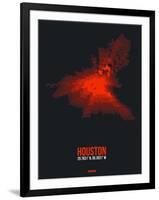 Houston Radiant Map 2-NaxArt-Framed Art Print