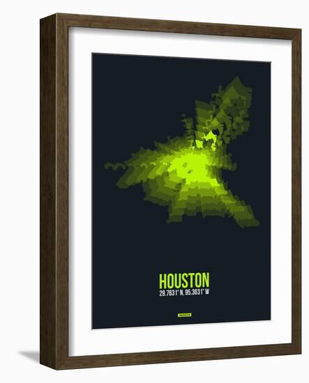 Houston Radiant Map 3-NaxArt-Framed Art Print