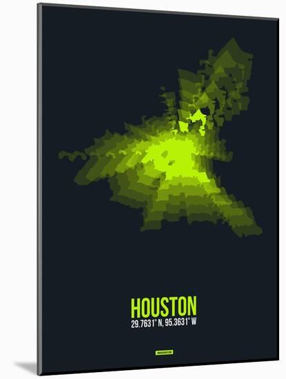Houston Radiant Map 3-NaxArt-Mounted Art Print