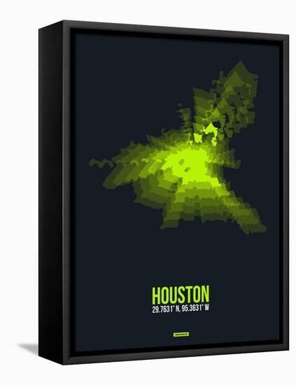 Houston Radiant Map 3-NaxArt-Framed Stretched Canvas