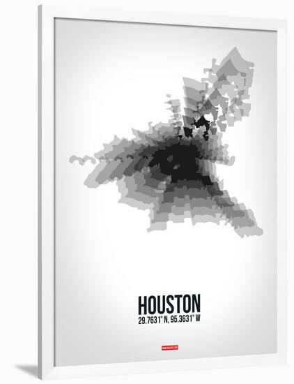 Houston Radiant Map 4-NaxArt-Framed Art Print