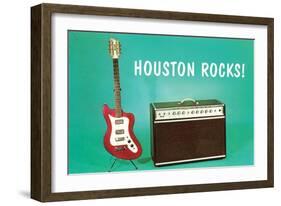 Houston Rocks!-null-Framed Art Print