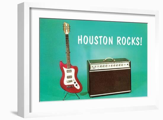 Houston Rocks!-null-Framed Art Print