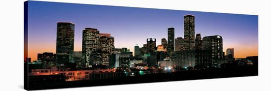 Houston Skyline at Night-null-Stretched Canvas