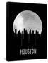 Houston Skyline Black-null-Framed Stretched Canvas