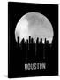 Houston Skyline Black-null-Stretched Canvas