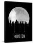 Houston Skyline Black-null-Stretched Canvas