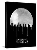 Houston Skyline Black-null-Stretched Canvas
