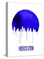 Houston Skyline Blue-null-Stretched Canvas