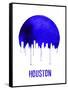 Houston Skyline Blue-null-Framed Stretched Canvas