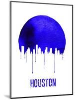 Houston Skyline Blue-null-Mounted Art Print