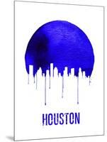 Houston Skyline Blue-null-Mounted Art Print