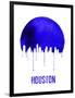 Houston Skyline Blue-null-Framed Art Print