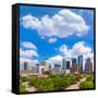 Houston Skyline from South in Texas US USA-holbox-Framed Stretched Canvas