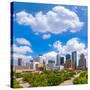 Houston Skyline from South in Texas US USA-holbox-Stretched Canvas
