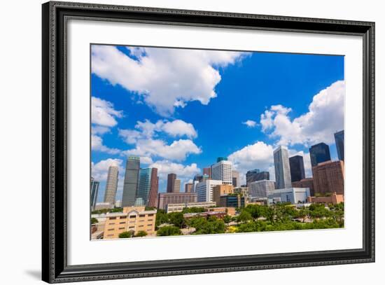 Houston Skyline from South in Texas US USA-holbox-Framed Photographic Print