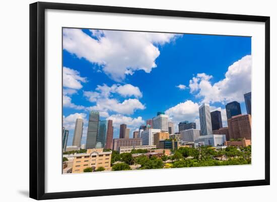 Houston Skyline from South in Texas US USA-holbox-Framed Photographic Print