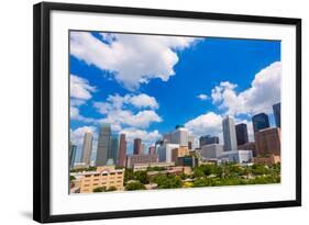 Houston Skyline from South in Texas US USA-holbox-Framed Photographic Print