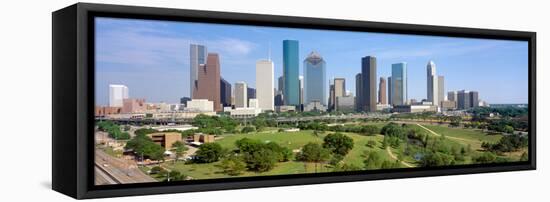 Houston Skyline, Memorial Park, Texas-null-Framed Stretched Canvas