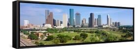 Houston Skyline, Memorial Park, Texas-null-Framed Stretched Canvas